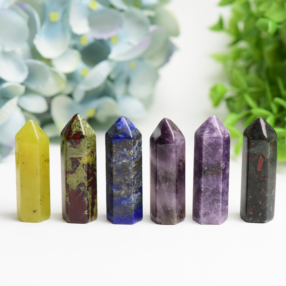 1.9 inch Mixed Crystal Point for Healing and Meditation