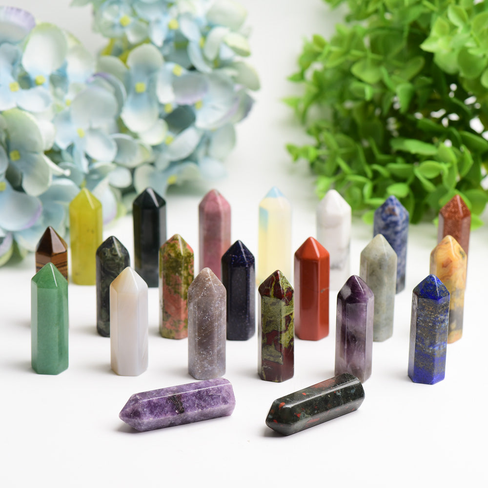 1.9 inch Mixed Crystal Point for Healing and Meditation
