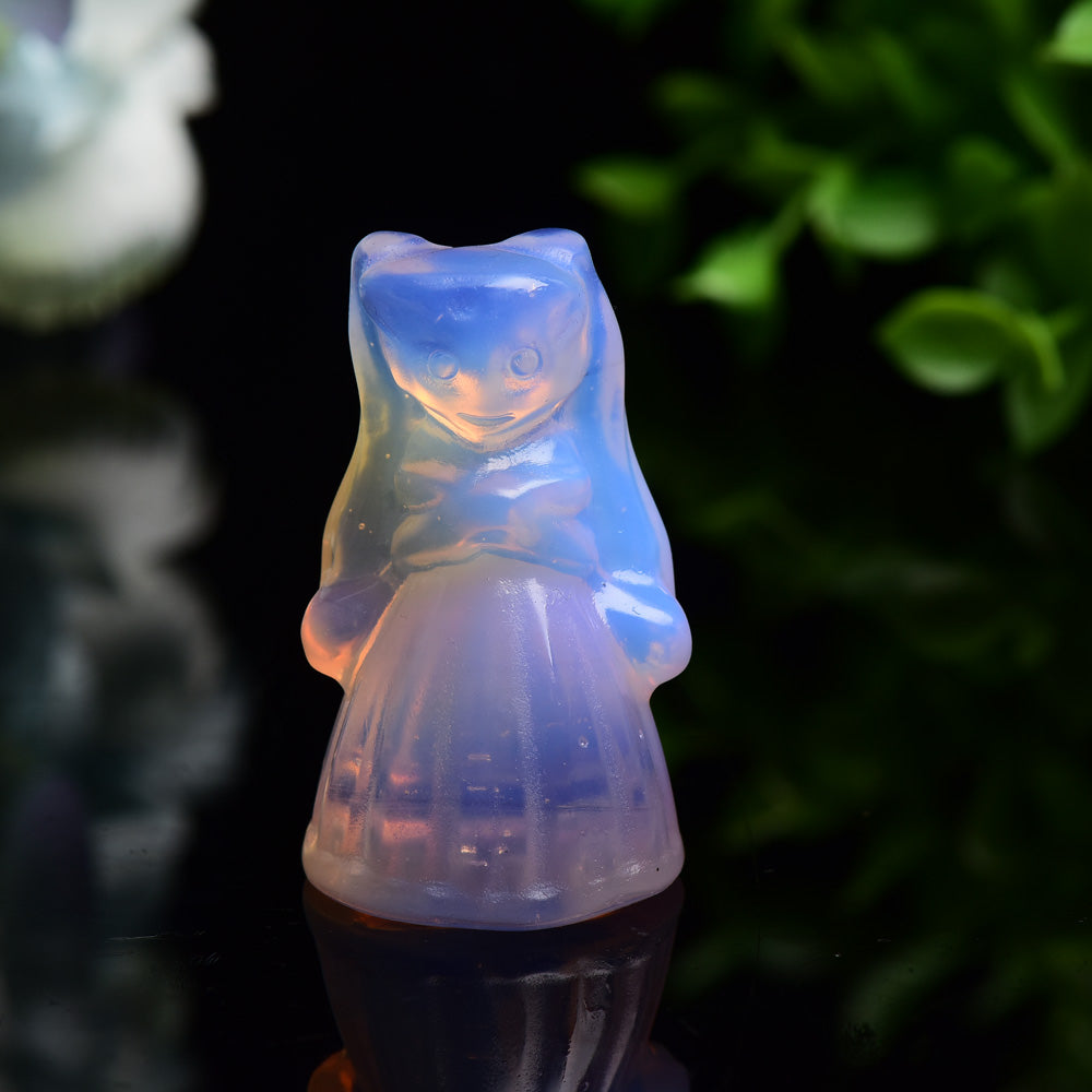 1.9 inch Rose Quartz and Pink Opalite Crystal Figurines