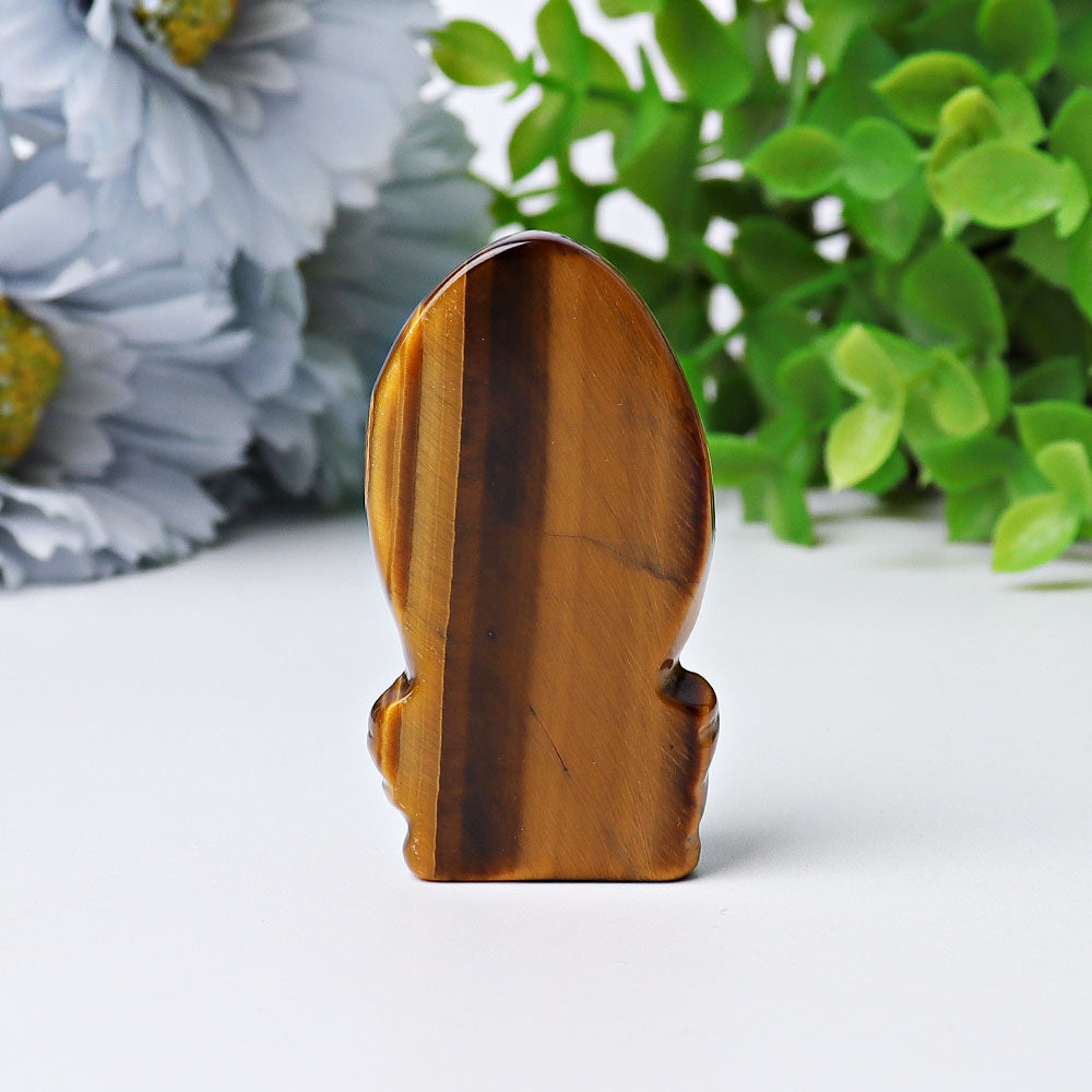 1.9 inch Tigers Eye Ganesha Carving for Spiritual Protection