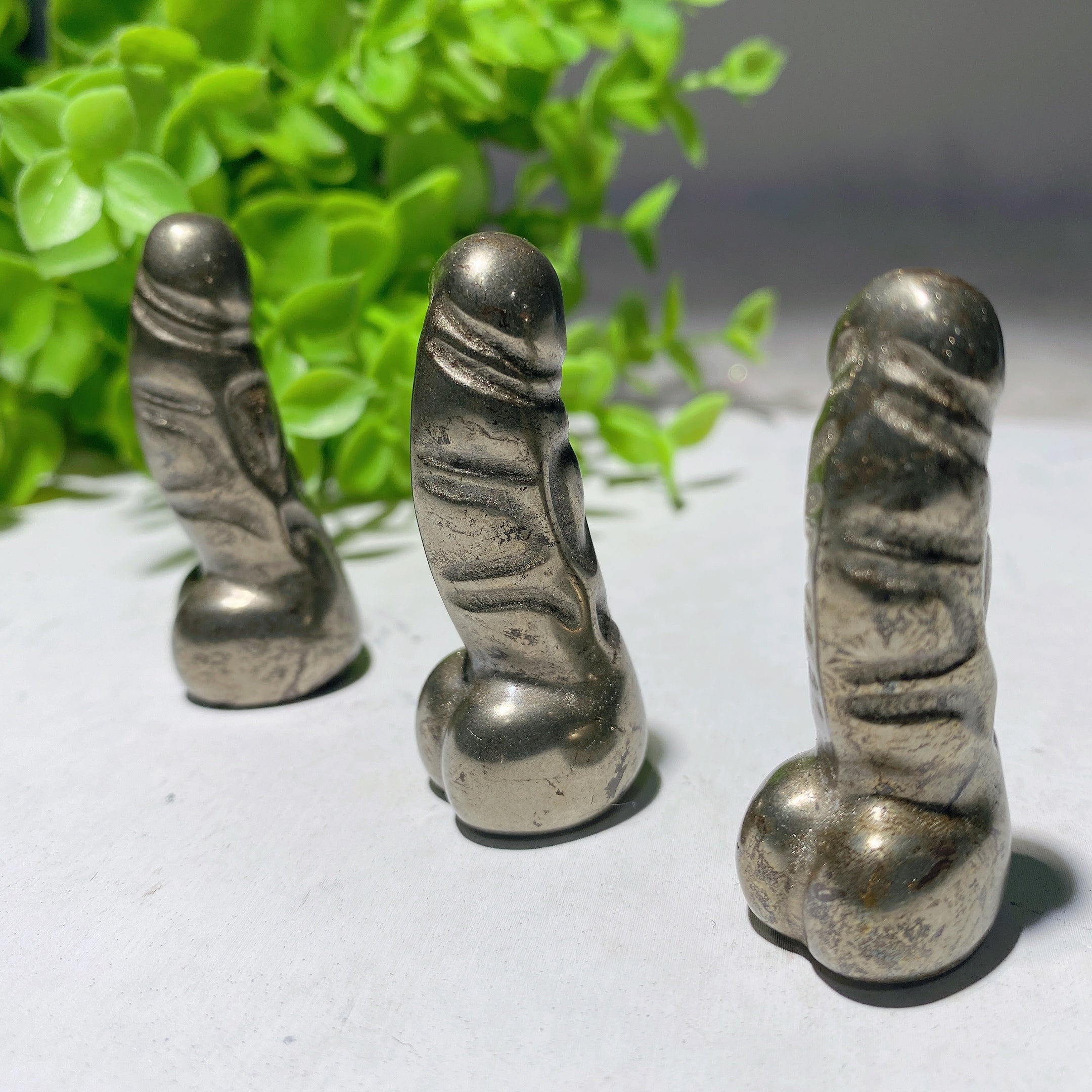 1.95 inch Pyrite Ding Ding Crystal Carvings for Healing