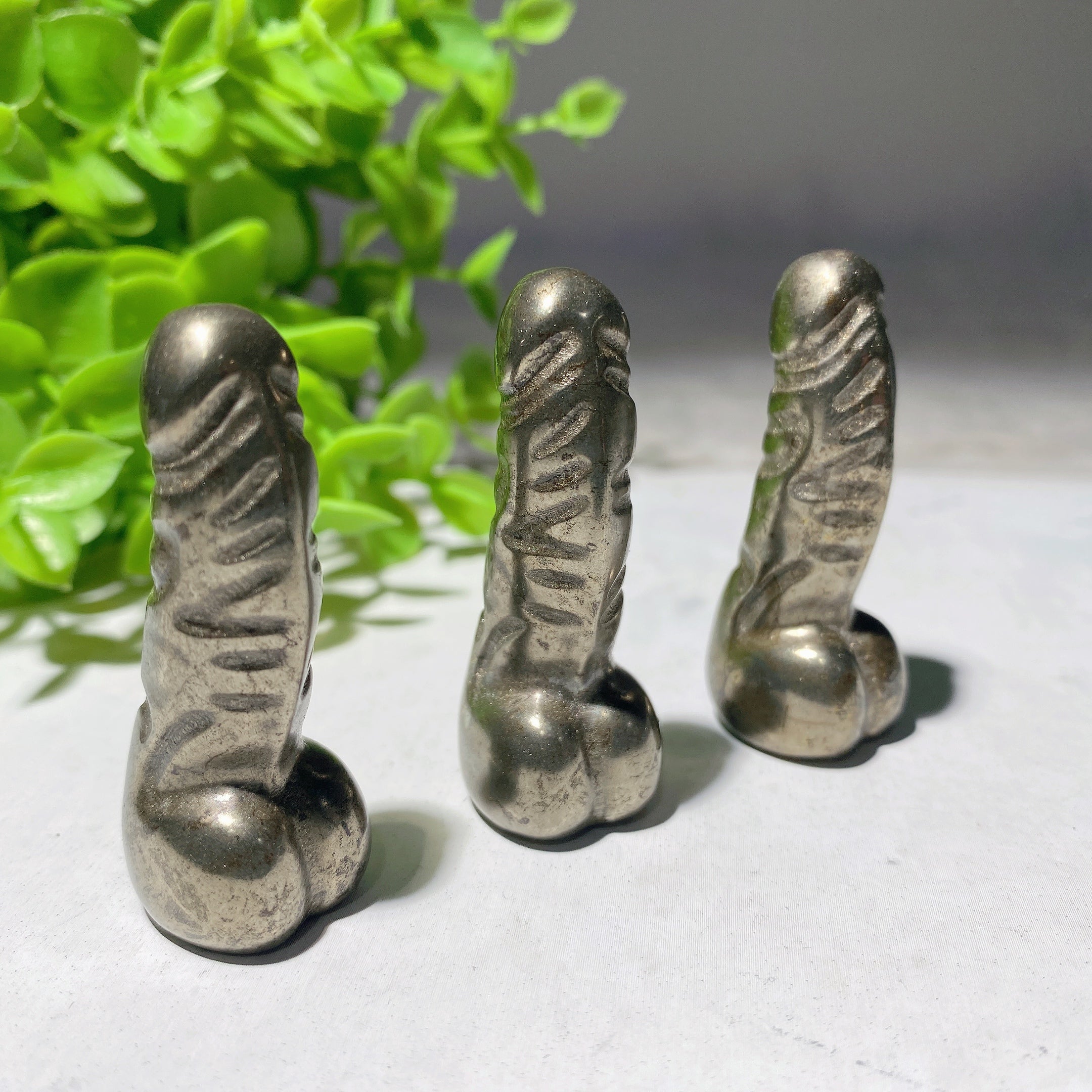 1.95 inch Pyrite Ding Ding Crystal Carvings for Healing