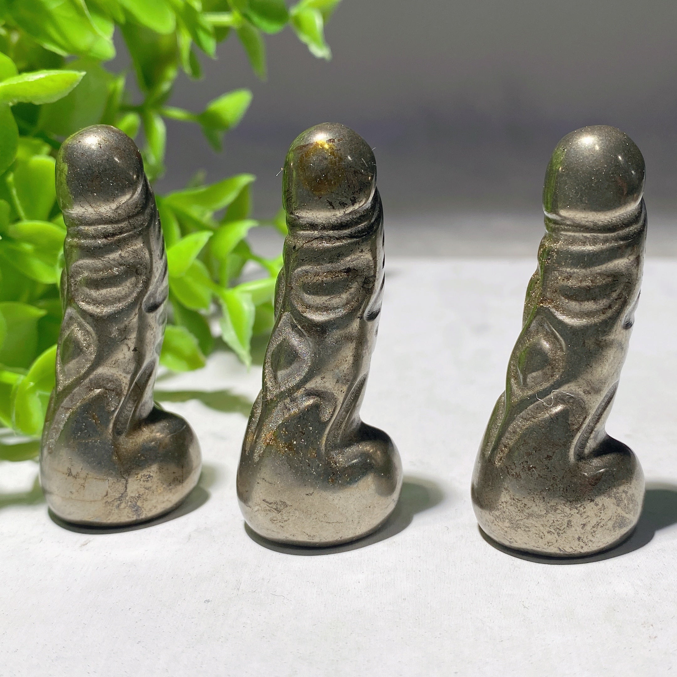 1.95 inch Pyrite Ding Ding Crystal Carvings for Healing