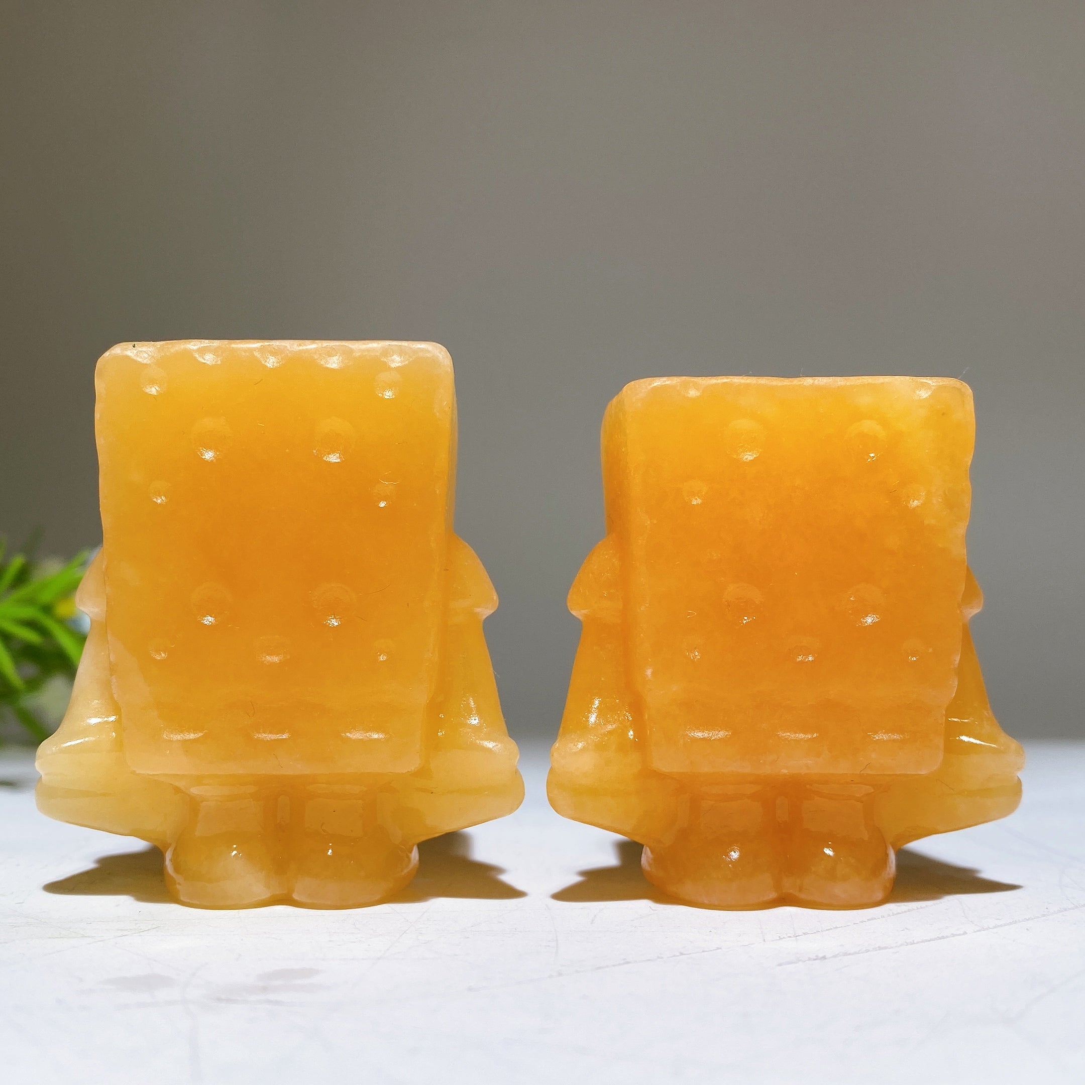 1.9in Orange Calcite Healing Crystal Figurine Carving