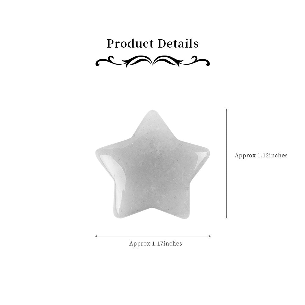 1" Hand-Carved Crystal Stars Assorted Gemstones 1 Inch