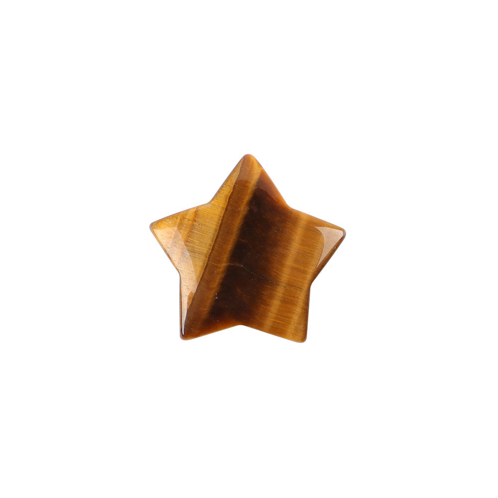 1" Hand-Carved Crystal Stars Assorted Gemstones 1 Inch