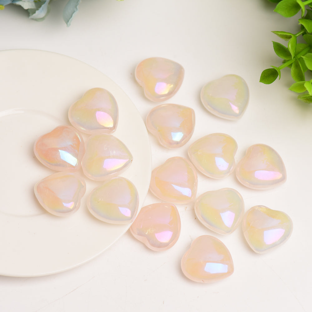 1-inch Aura Crystal Heart Carving for Healing & Meditation