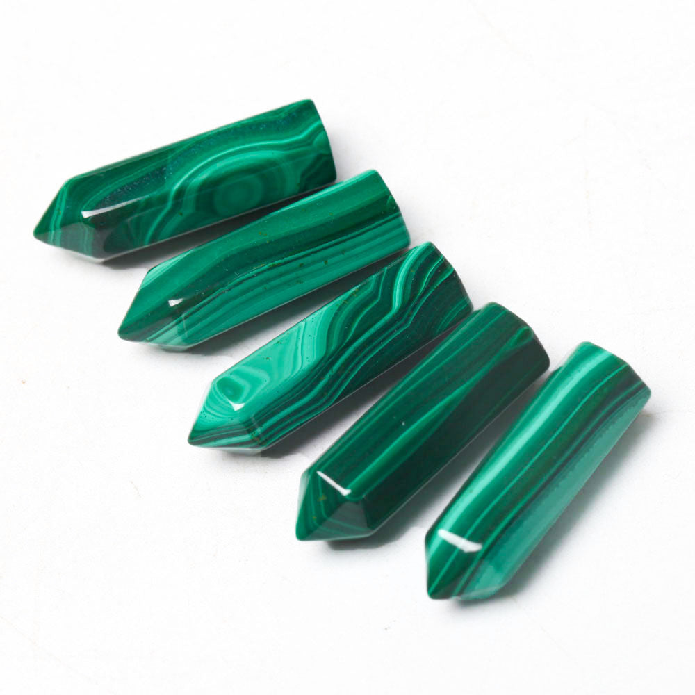 1 inch Natural Malachite Crystal Points for Healing & DIY