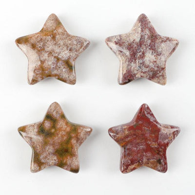 1 Inch Ocean Jasper Crystal Carving Stars Set of 4