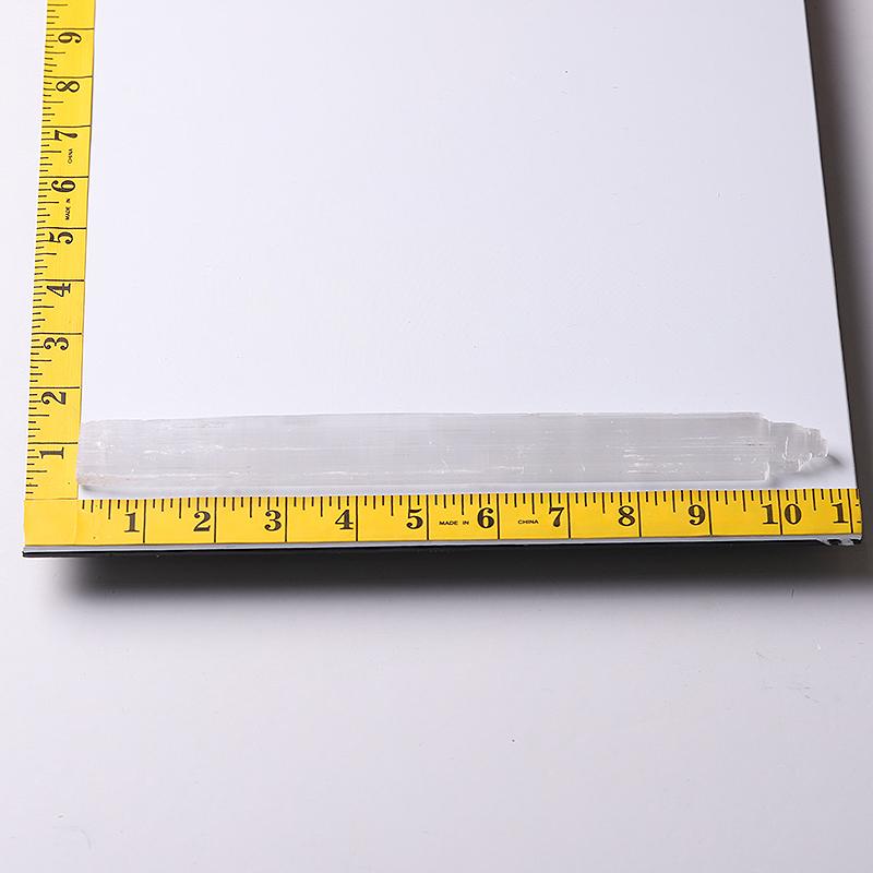 10.5" Selenite Chakra Crystal Wand