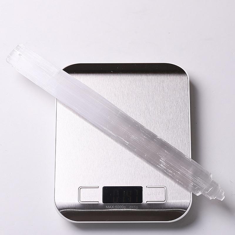 10.5" Selenite Chakra Crystal Wand