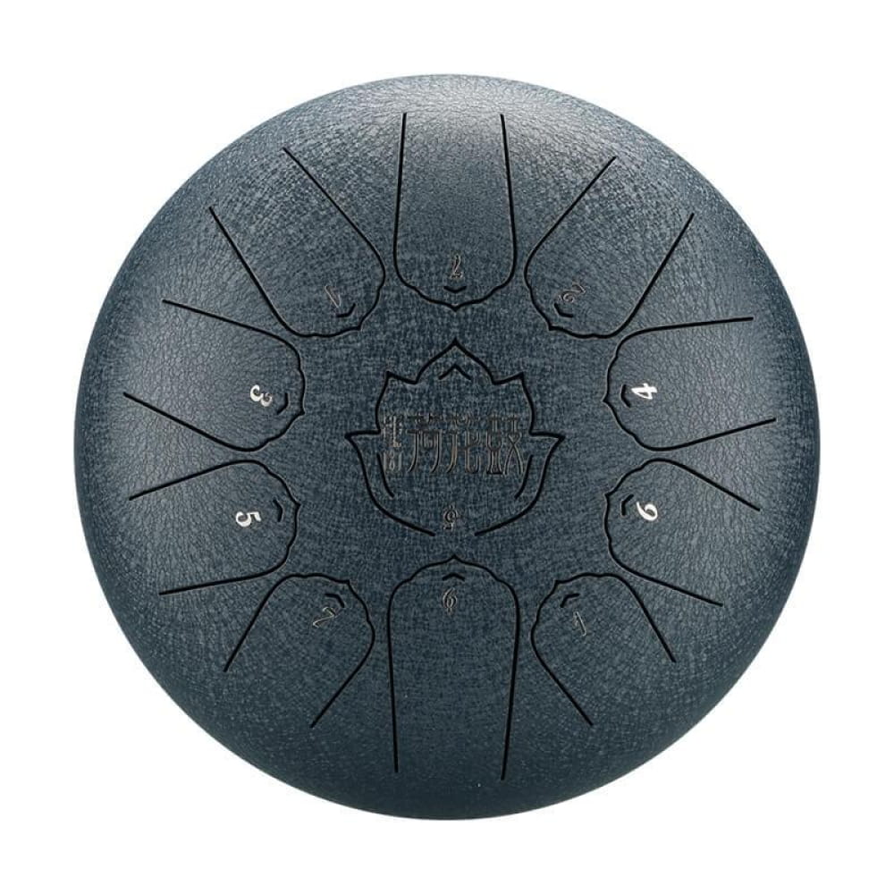 10-Inch Carbon Steel Tongue Drum 11 Notes in C Major - 10 Inches/11 Notes (C Major) / Navy blue