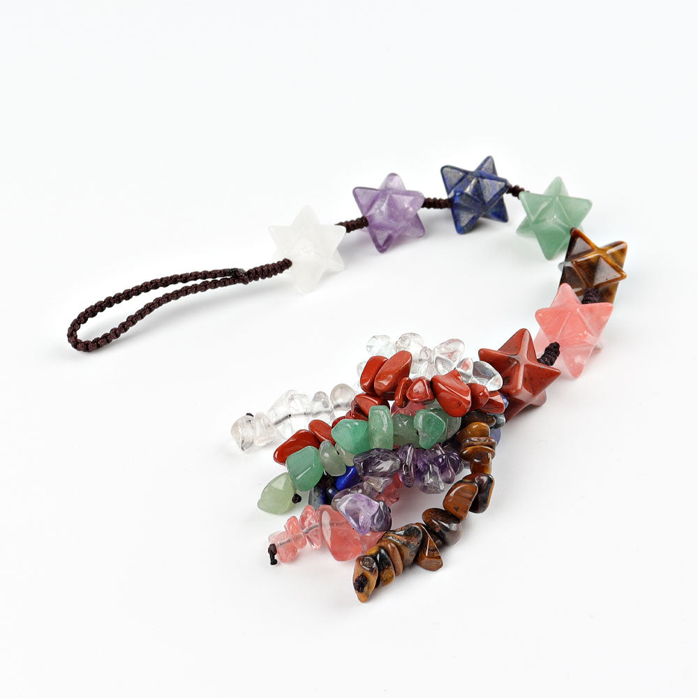 10-inch Chakra Crystal Hanging Ornament for Energy Healing