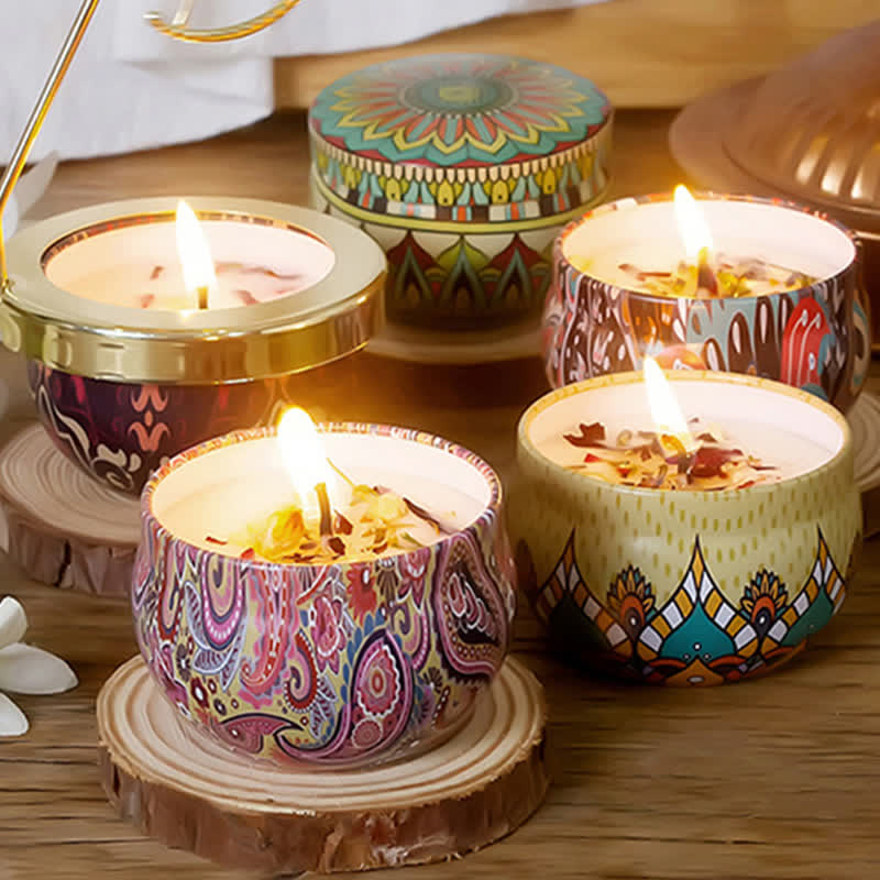 Spiritual Soy Wax Candle for Cleansing and Meditation