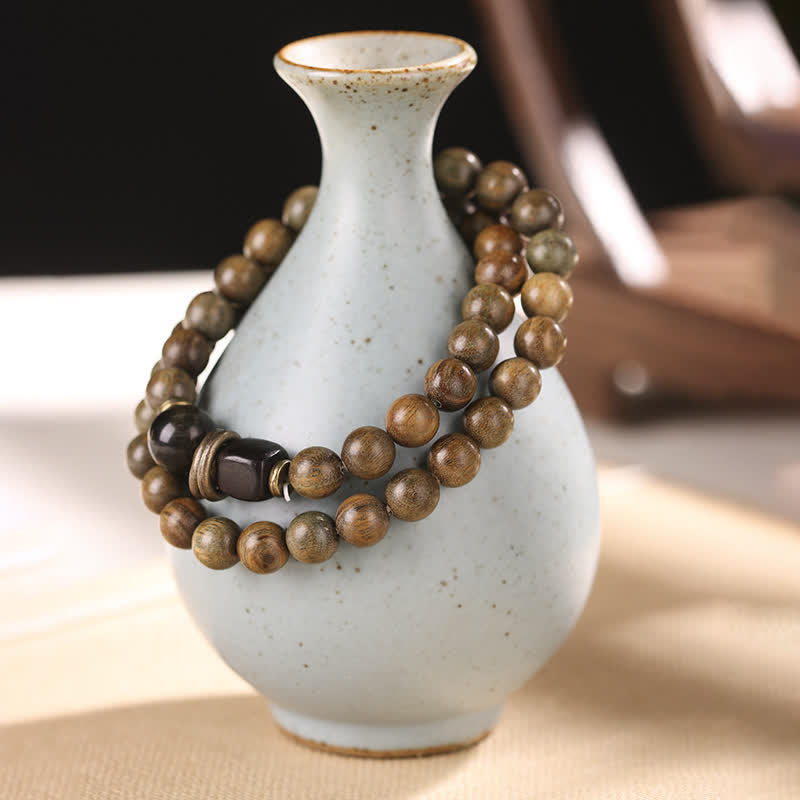 Unisex Green Sandalwood Soothing Peace Bracelet 8mm Beads
