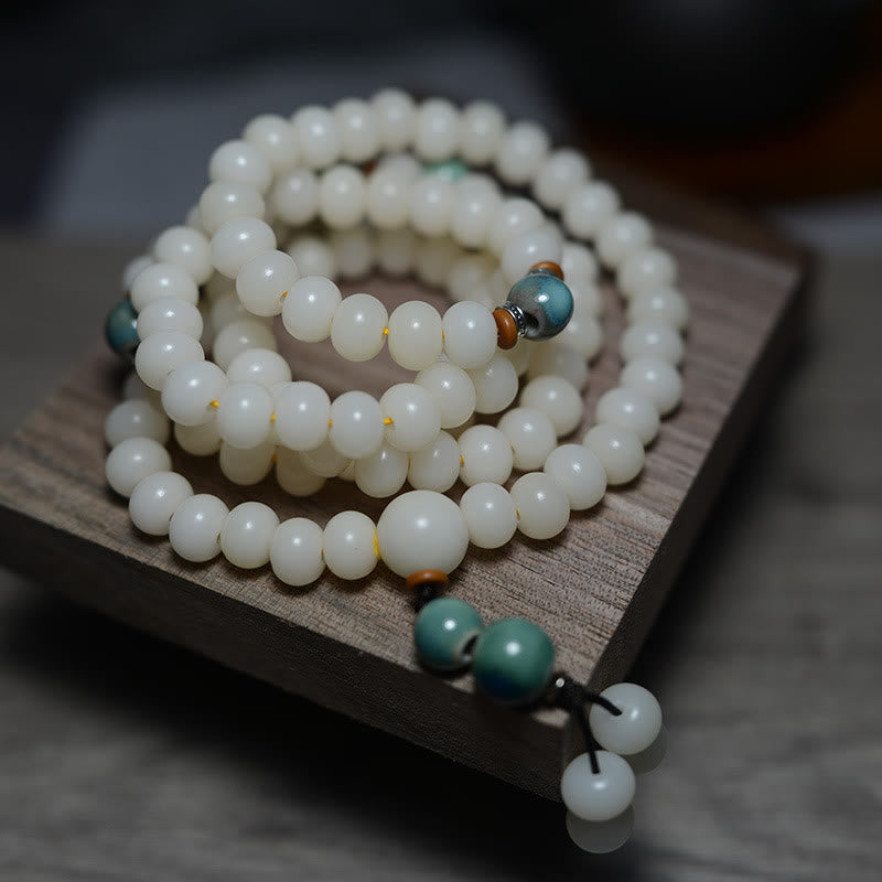 108 Bead Bodhi Seed Mala Bracelet for Calm & Protection
