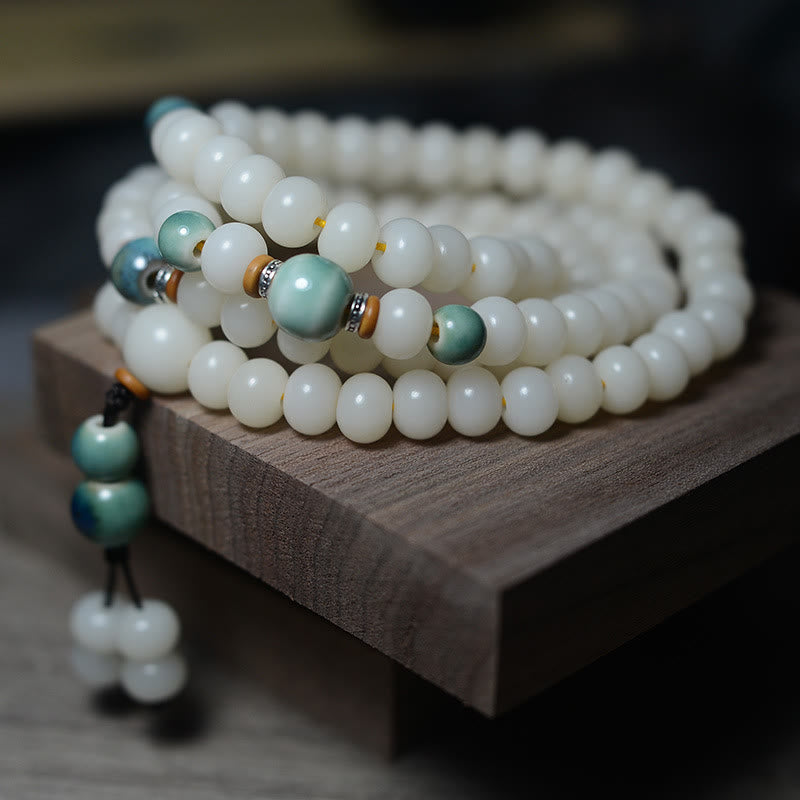 108 Bead Bodhi Seed Mala Bracelet for Calm & Protection