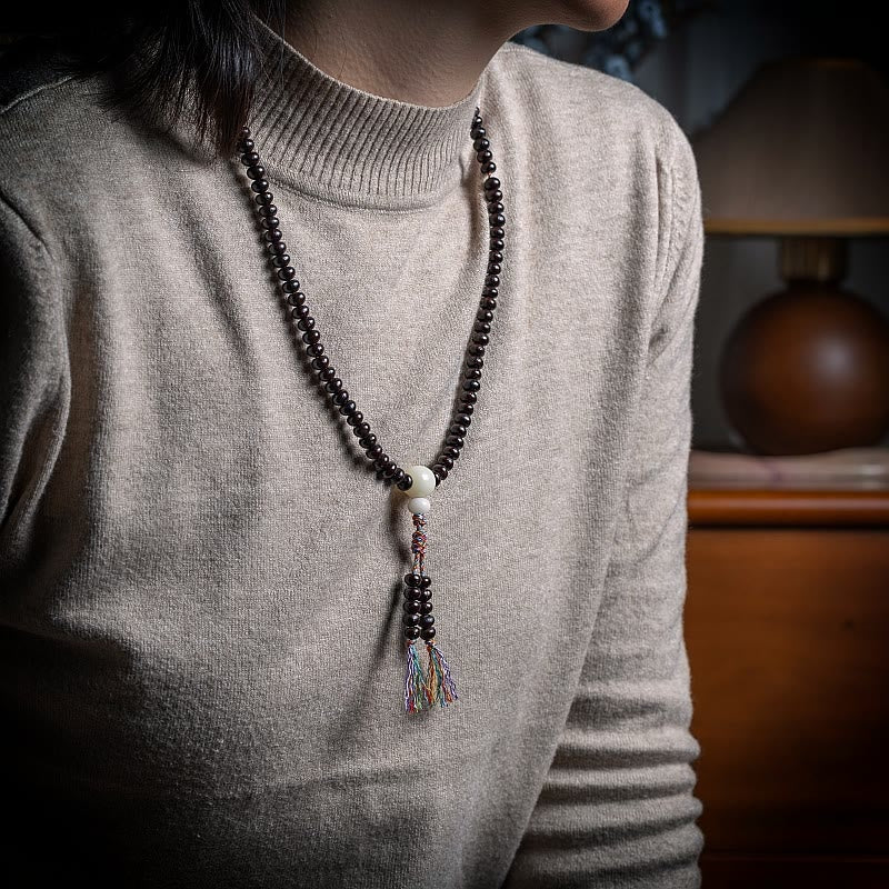 108-Bead Bowl Bodhi Seed Mala Bracelet for Spiritual Peace and Growth