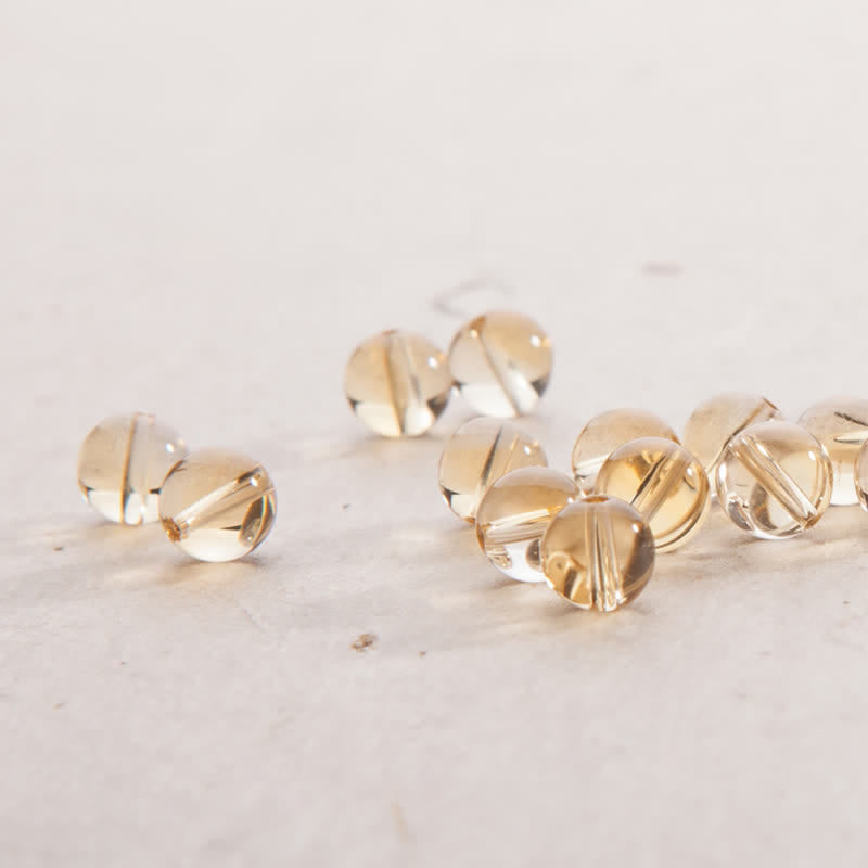 108 Bead Citrine Gemstone Mala Bracelet for Prosperity & Protection