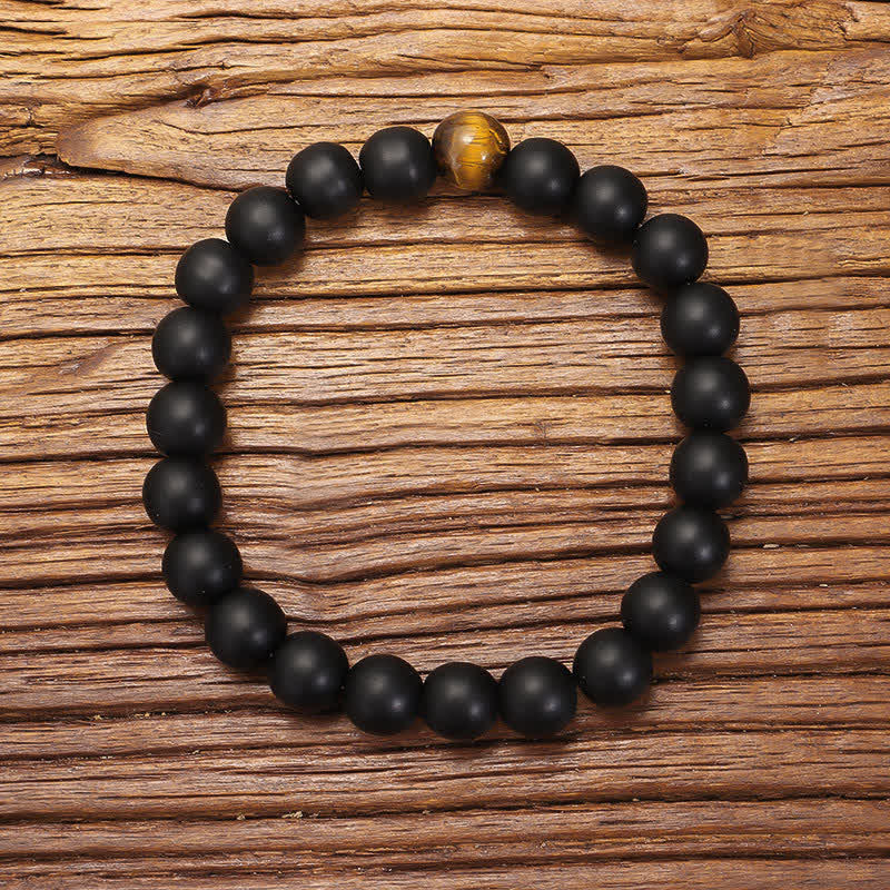 108 Bead Mala Frosted Stone Tiger Eye Balance Bracelet Necklace
