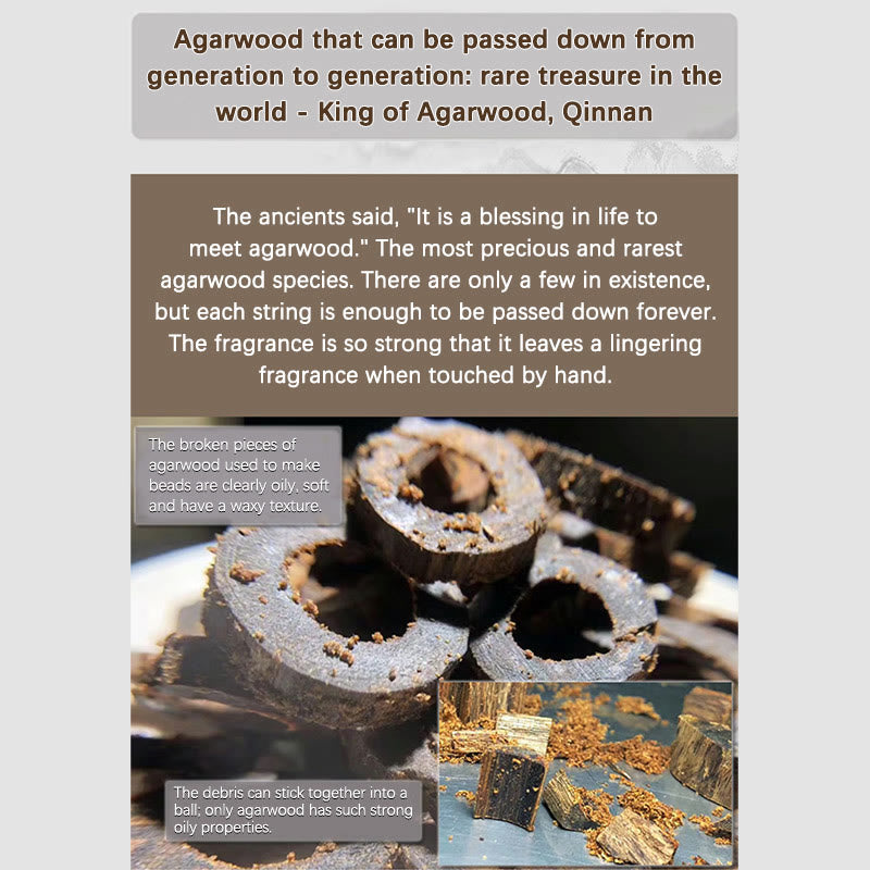 108 Bead Mala Meditation Bracelet with Agarwood Cyan Jade Amber