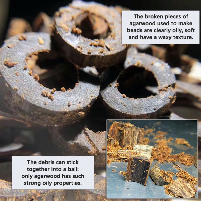 108 Bead Mala Meditation Bracelet with Agarwood Cyan Jade Amber