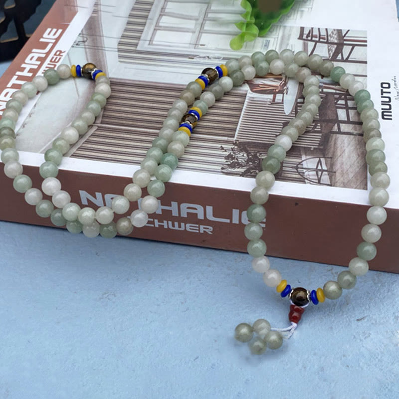 108 Bead Shetai Jade Luck Prosperity Mala Bracelet