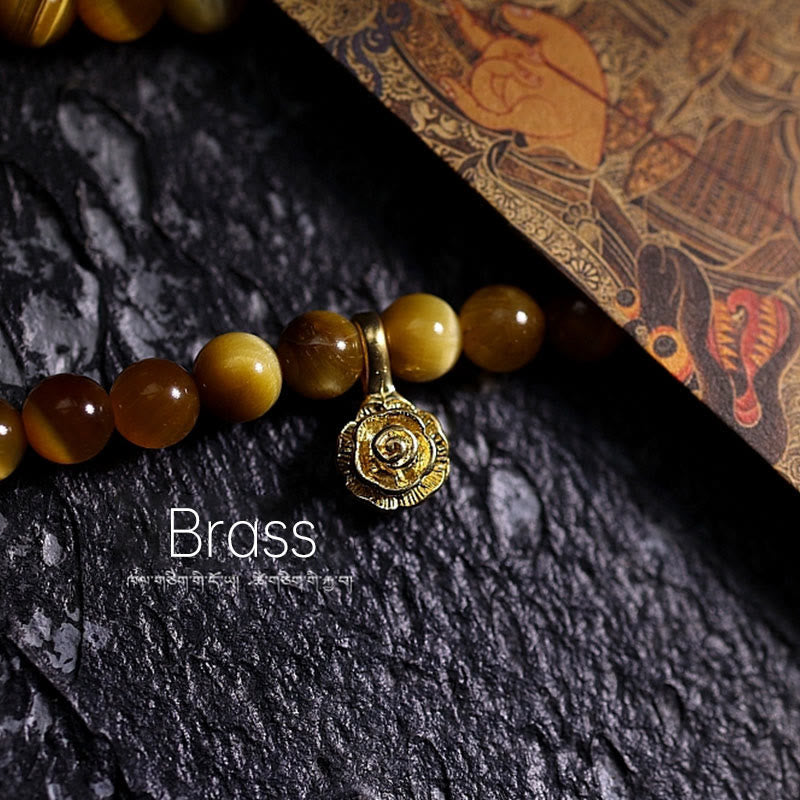 108 Bead Tiger Eye Protection Mala Bracelet 6mm or 8mm