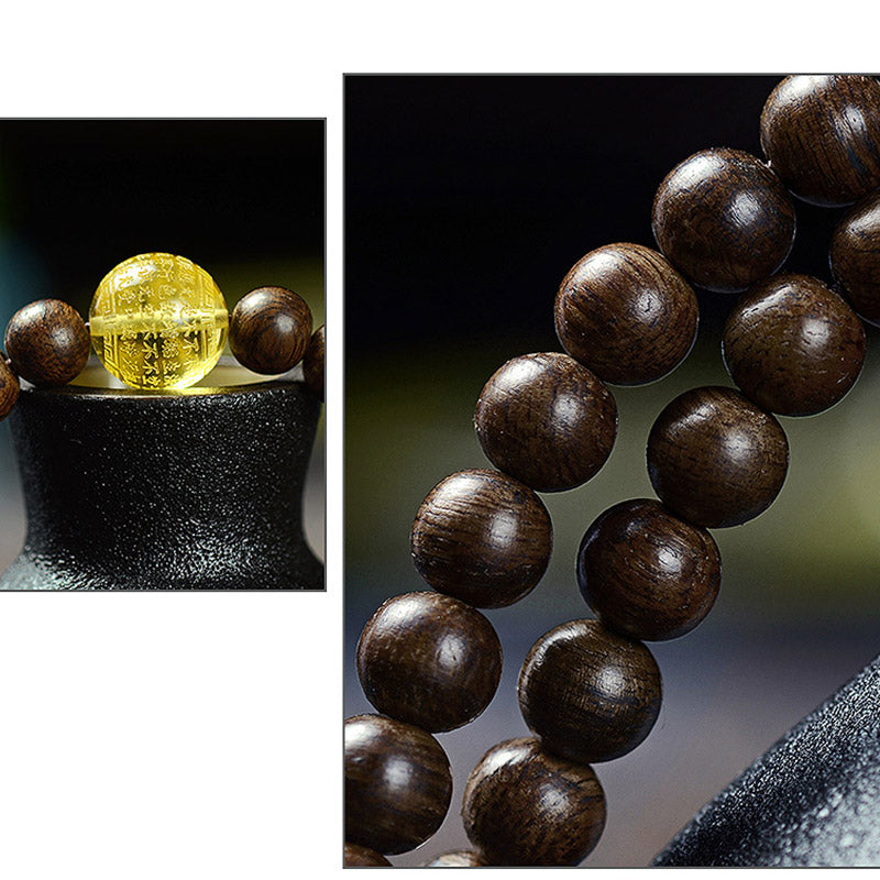 108 Beads Agarwood Meditation Bracelet 6mm & 8mm