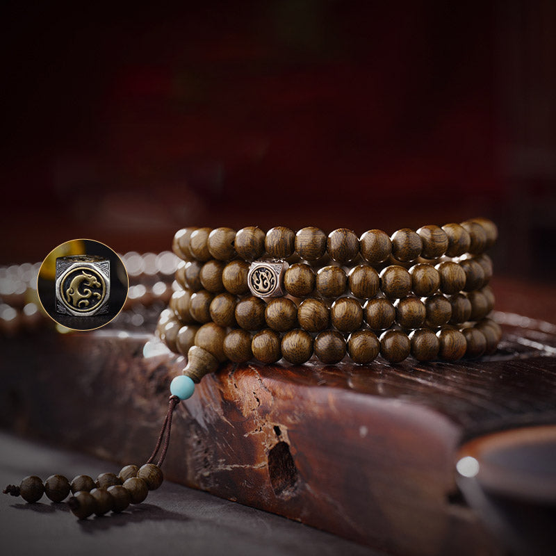 108 Beads Agarwood Meditation Bracelet 6mm & 8mm