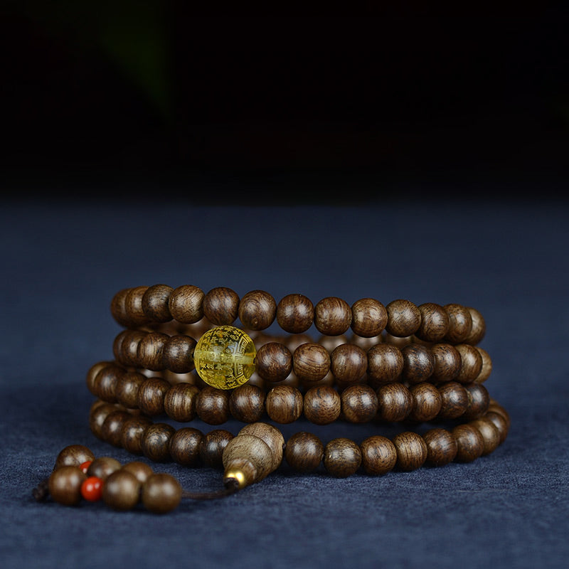 108 Beads Agarwood Meditation Bracelet 6mm & 8mm
