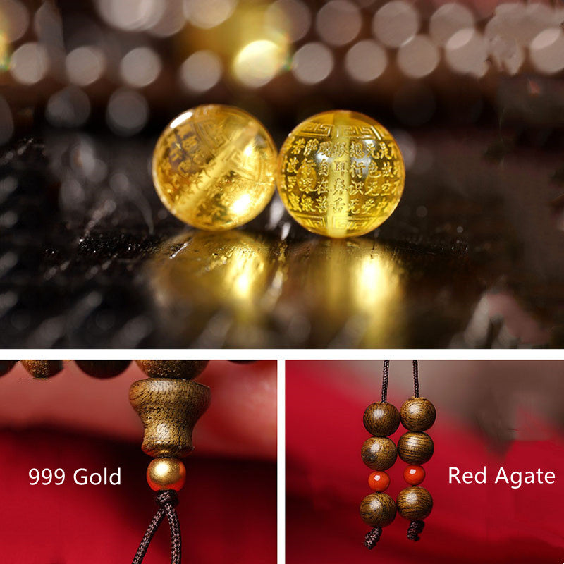 108 Beads Agarwood Meditation Bracelet 6mm & 8mm