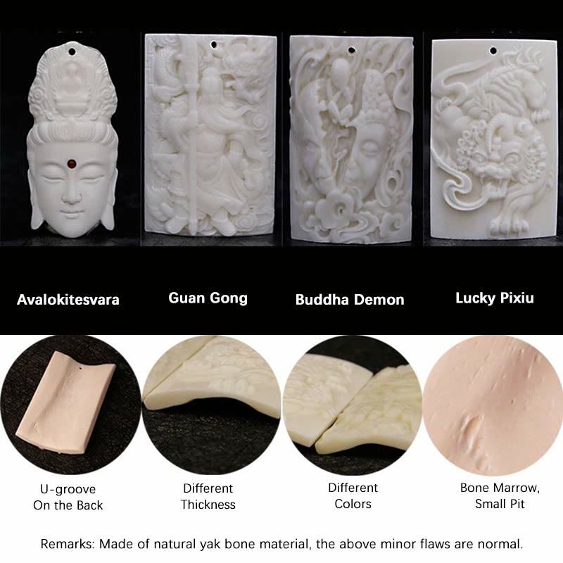 108 Beads Bodhi Seed Mala Bracelet | Avalokitesvara Pixiu Guan Gong