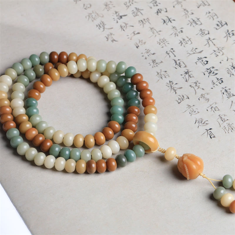 108 Beads Bodhi Seed Mala Bracelet for Meditation Peace