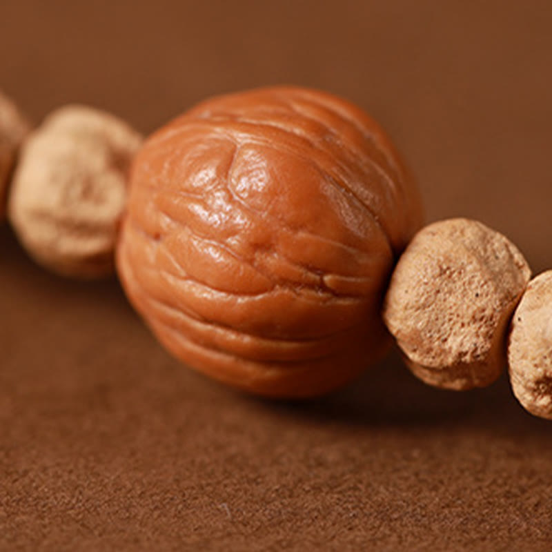 108 Beads Bodhi Seed Red Agate Deer Head Wisdom Mala Bracelet