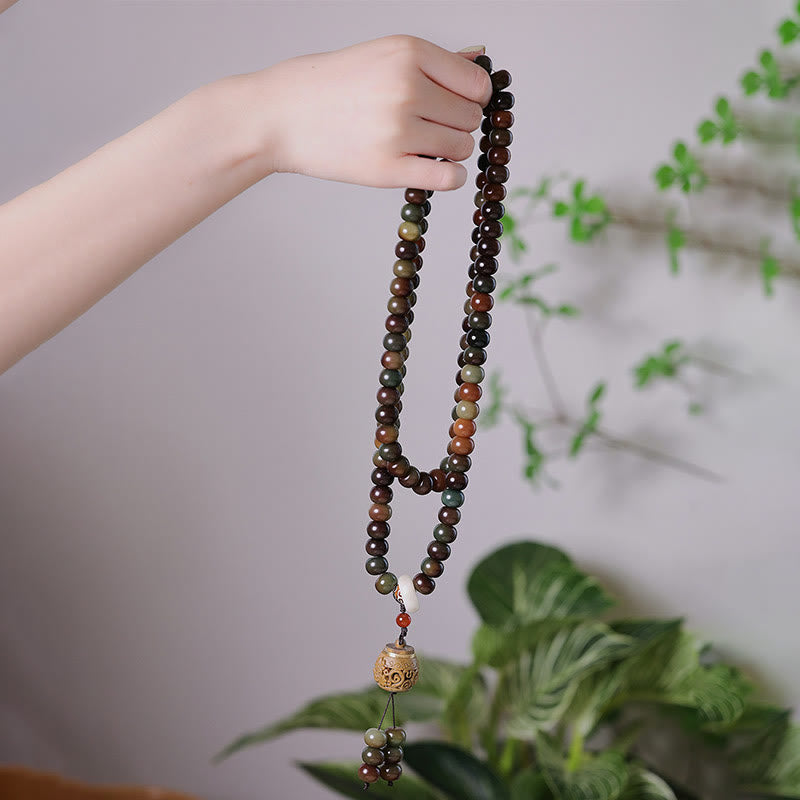 108 Bodhi Seed Mala Bracelet for Spiritual Protection