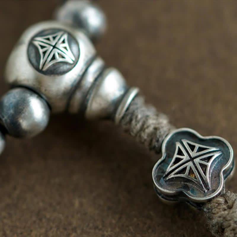 108 Mala Beads Sterling Silver Red Agate Turquoise Confidence Bracelet