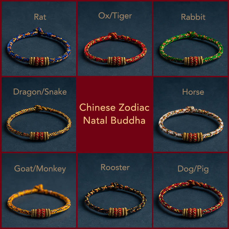 Handmade Chinese Zodiac Red String Bracelet for Luck & Strength