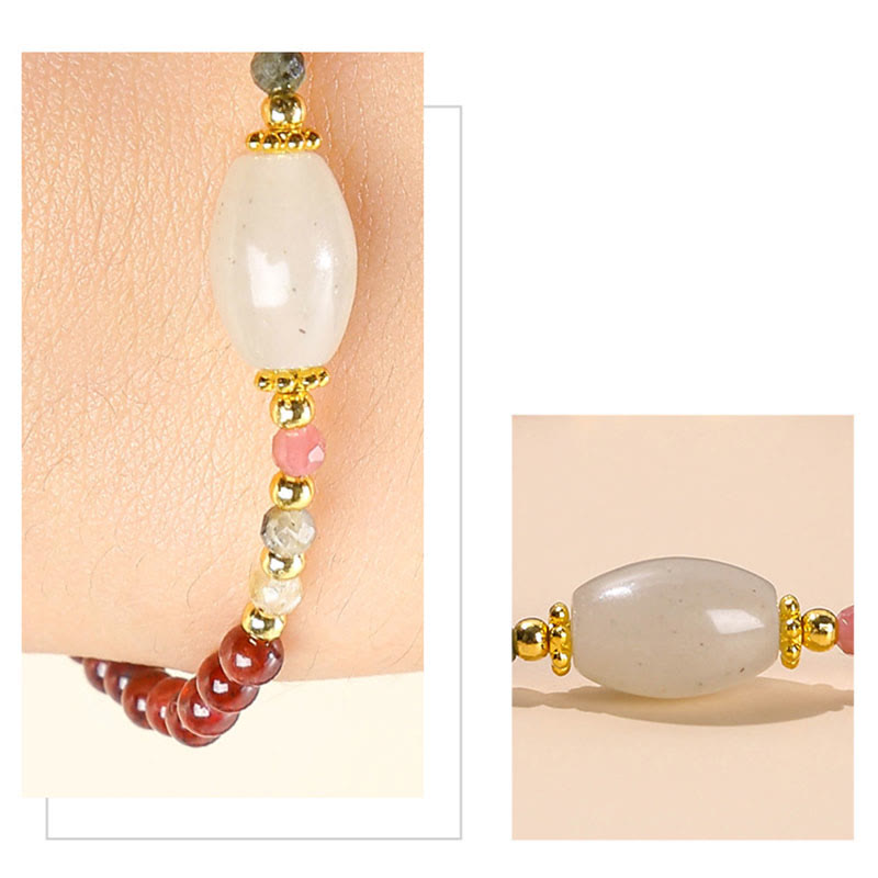 Garnet Jade Tourmaline Passion Bracelet for Positive Change