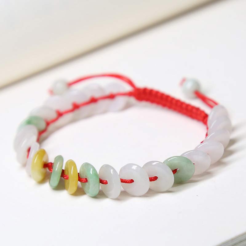 Adjustable Jade Red String Lucky Bracelet 14-20cm