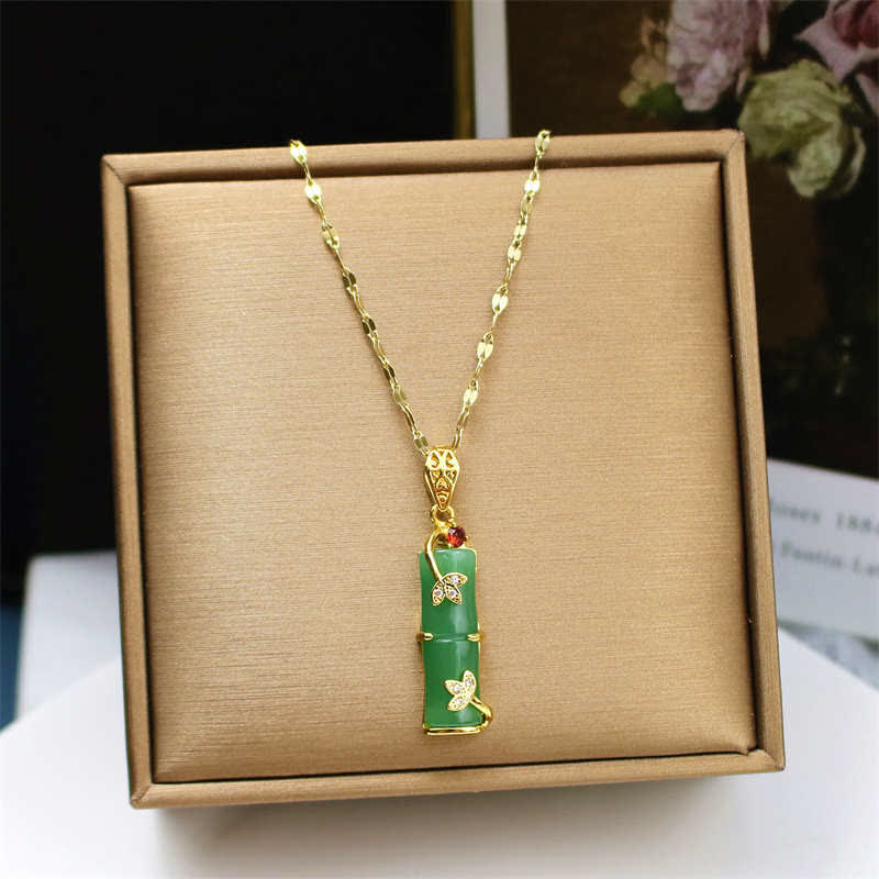Unisex Jade Necklace with White & Cyan Jade for Protection and Luck