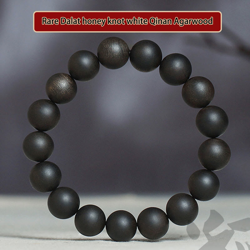 10mm Agarwood Strength Bracelet - Rare Dalat White Qinan Sinking