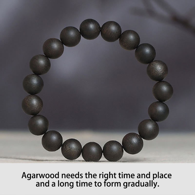 10mm Agarwood Strength Bracelet - Rare Dalat White Qinan Sinking