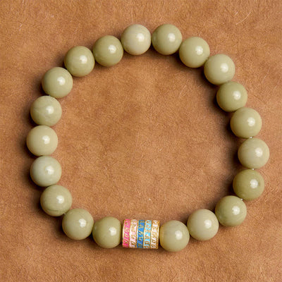 10mm Alashan Agate Encourage Confidence Bracelet