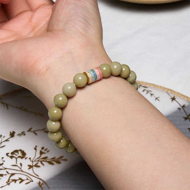 10mm Alashan Agate Encourage Confidence Bracelet