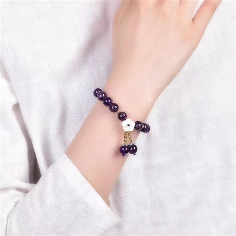 10mm Amethyst Spiritual Healing Bracelet for Inner Peace