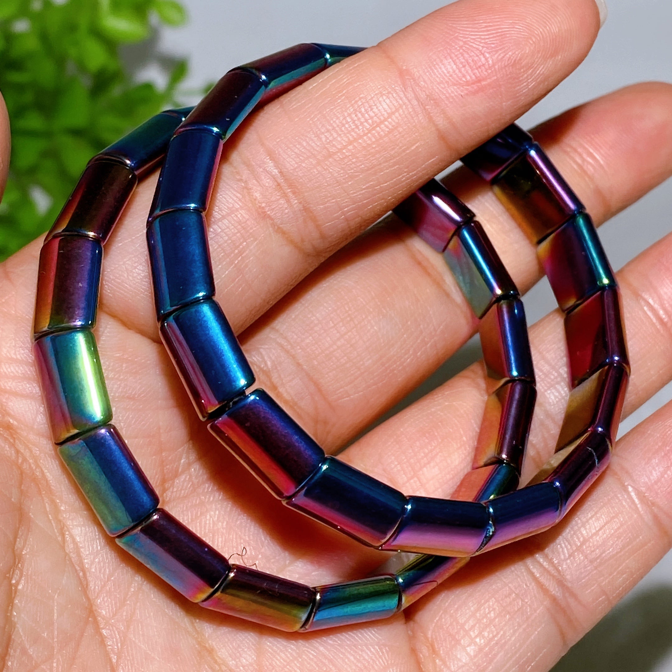 10mm Aura Crystal Healing Bangle for Spiritual Protection