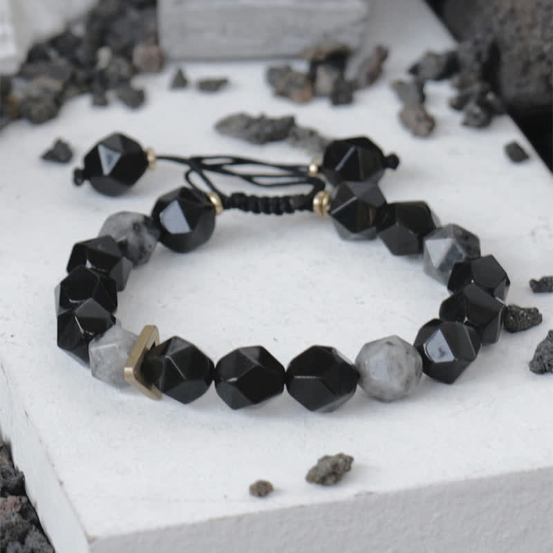 10mm Black Obsidian Purification Bracelet for Positivity