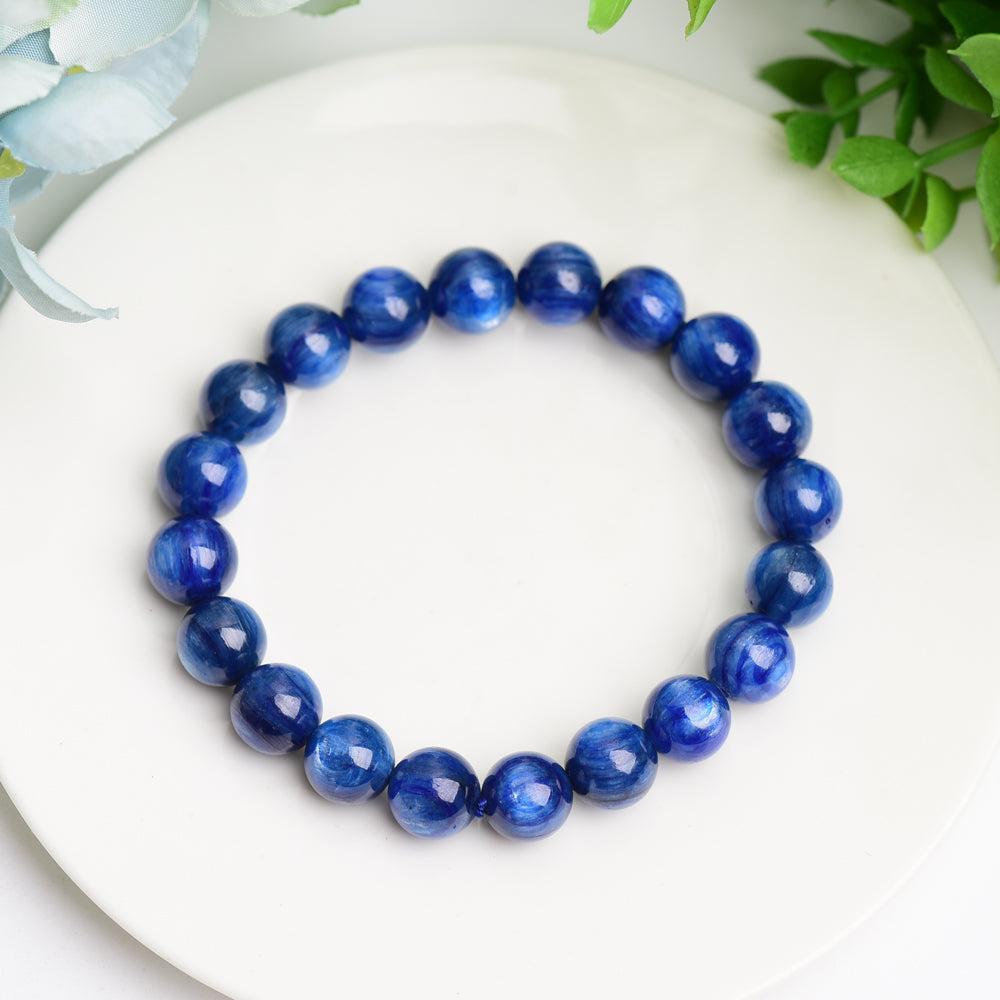 10mm Blue Kyanite Spiritual Bracelet for Healing