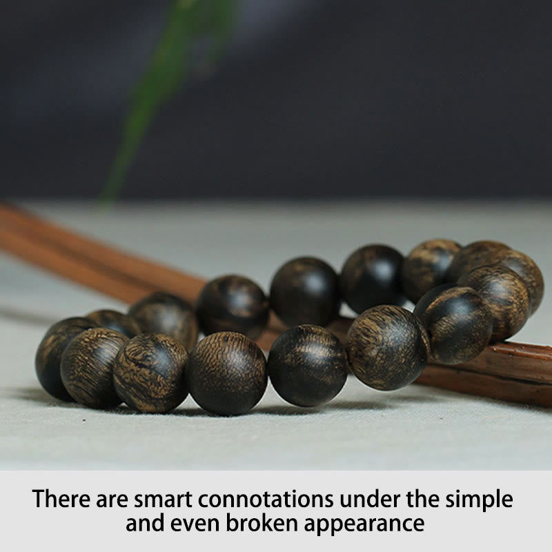 10mm Brunei Agarwood Water Ripple Peace Bracelet